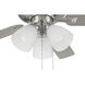 Stellant 52 inch Brushed Nickel with Reversible Silver/Pearl Gray Blades Indoor/Covered Outdoor Ceiling Fan